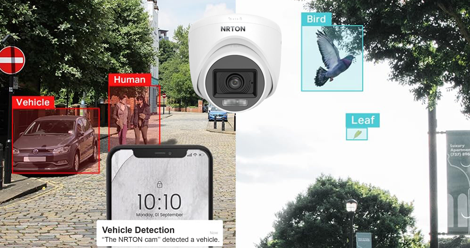 girl leaving home protected by Arlo Essential camera